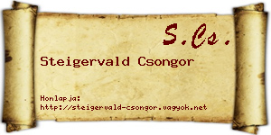 Steigervald Csongor névjegykártya